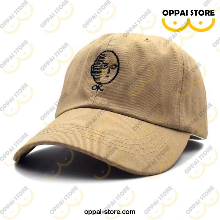 100% Cotton One Punch Man Saitama Ok Baseball Cap Khaki