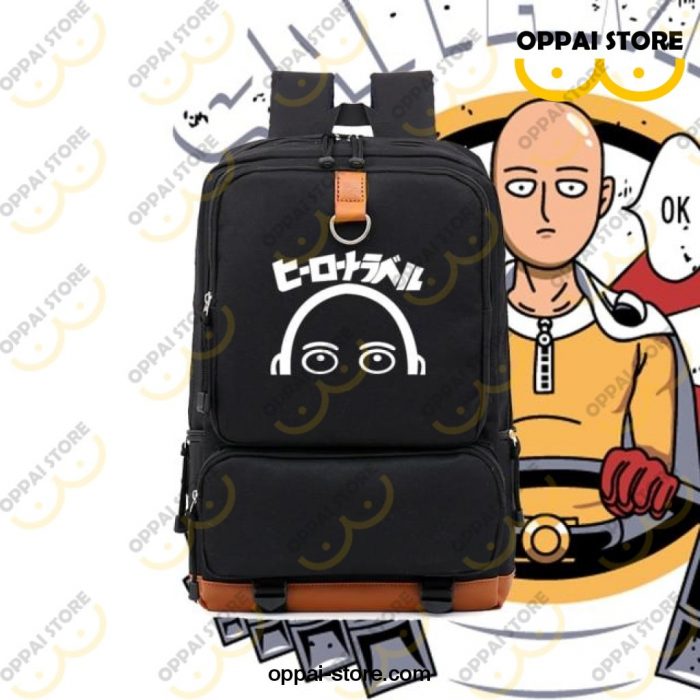 15 Inches One Punch Man Saitama Head Backpack