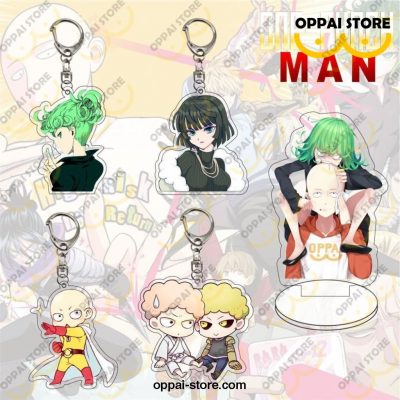 2021 New One Punch Man Keychain Figures Acrylic Double-Sided Pendant