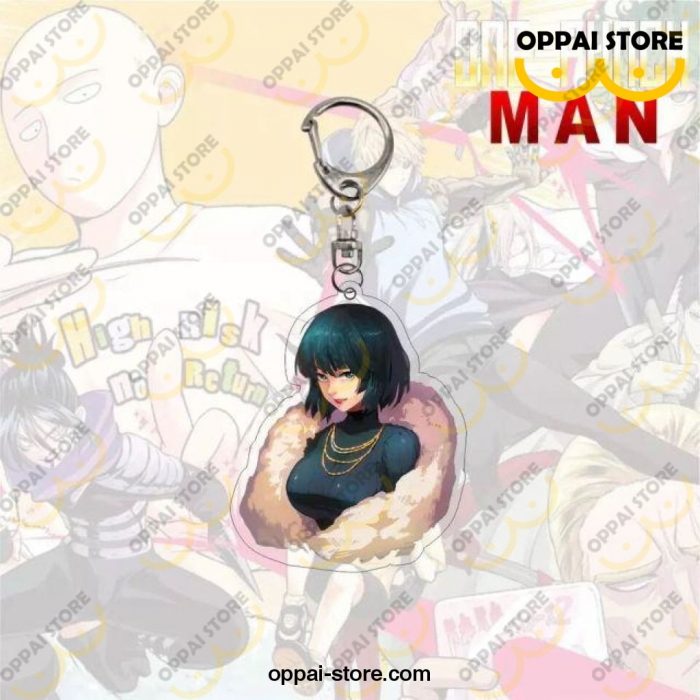 2021 New One Punch Man Keychain Figures Acrylic Double-Sided Pendant Fubuki Lady