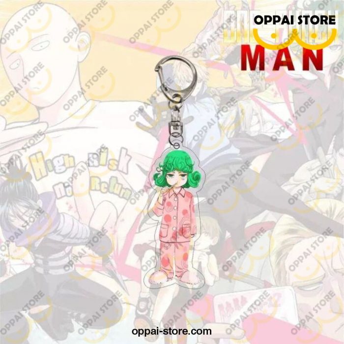 2021 New One Punch Man Keychain Figures Acrylic Double-Sided Pendant Tatsumaki Cute