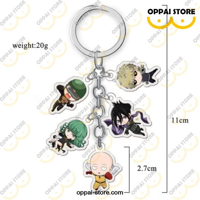 5 In 1 One Punch Man Cute Keychain