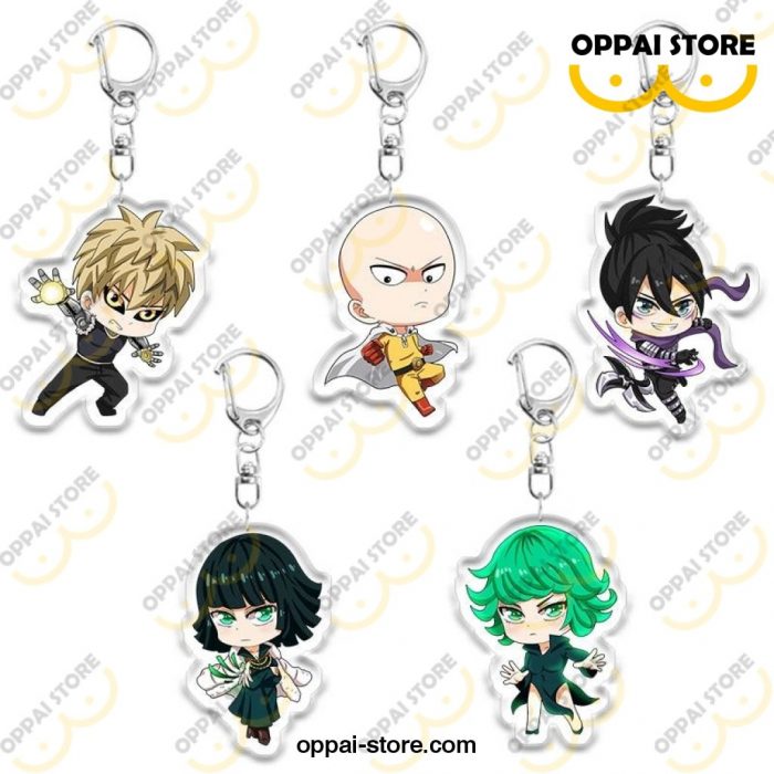 6Cm One Punch Man Keychain Figure Acrylic Pendent Keyring