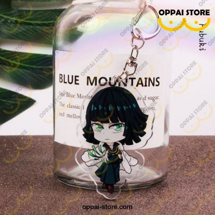 6Cm One Punch Man Keychain Figure Acrylic Pendent Keyring Fubuki