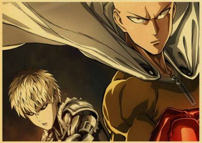 Japanese Anime One Punch Man Poster Cool Retro Painting Wall Stickers Vintage Prints For Bar And.jpg 640x640 6 - Oppai Store