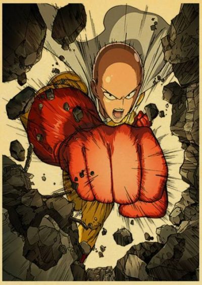 Japanese Anime One Punch Man Poster Cool Retro Painting Wall Stickers Vintage Prints For Bar And.jpg 640x640 7 - Oppai Store