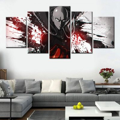 One Punch Man Poster Wall Art Pictures Canvas HD Printed Modern Home Decorative Modular Framework 5 - Oppai Store