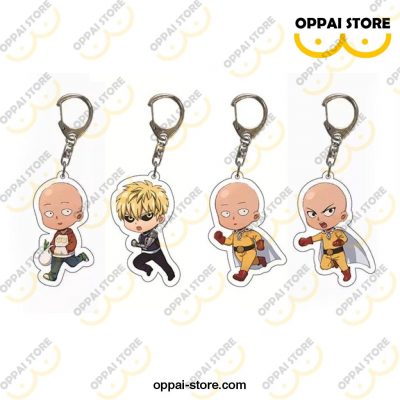 Cute One Punch Man Double Sided Acrylic Keychain