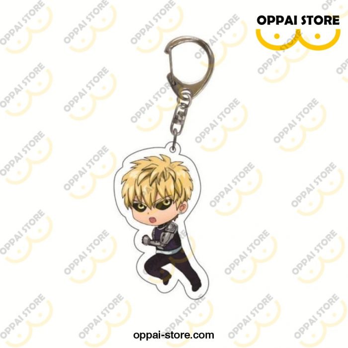 Cute One Punch Man Double Sided Acrylic Keychain Genos