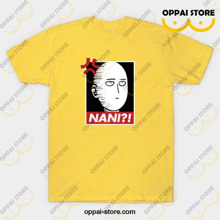 Nani ! Saitama T-Shirt Yellow / S