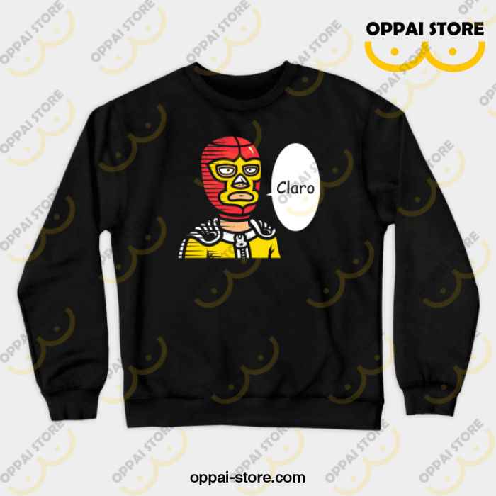 One Punch Macho Crewneck Sweatshirt Black / S
