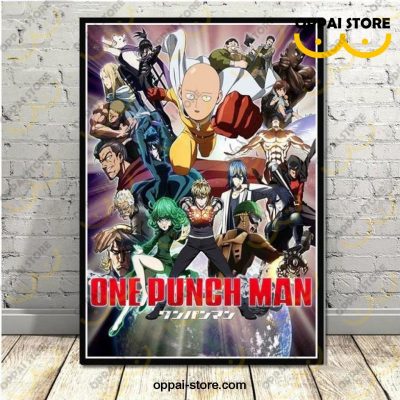 One Punch Man Main Characters Wall Art