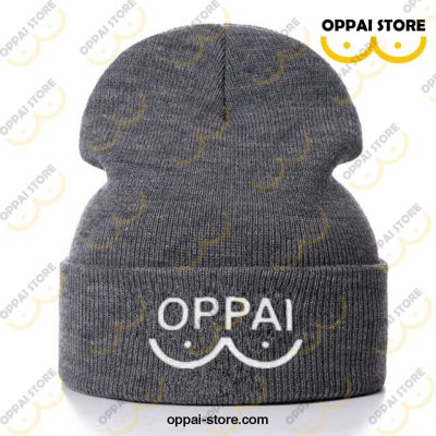 One Punch Man Oppai Beanie Gray