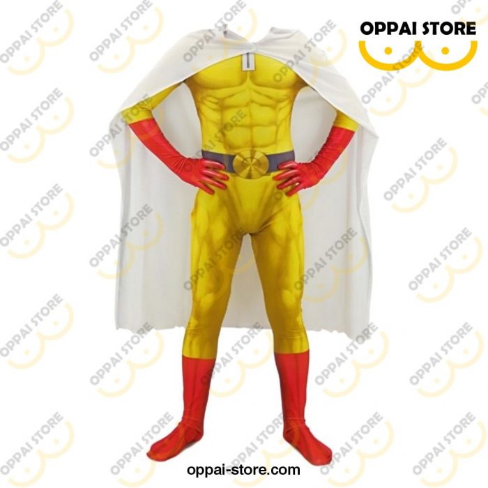 One Punch Man Saitama Cosplay Costumes Jumpsuits Outfits With Cloak/cape