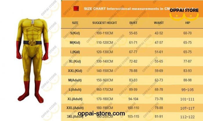 One Punch Man Saitama Cosplay Costumes Jumpsuits Outfits With Cloak/cape