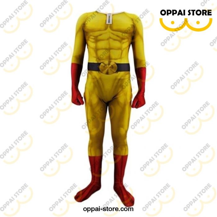 One Punch Man Saitama Cosplay Costumes Jumpsuits Outfits With Cloak/cape Jumpsuit / Xl(Kid)