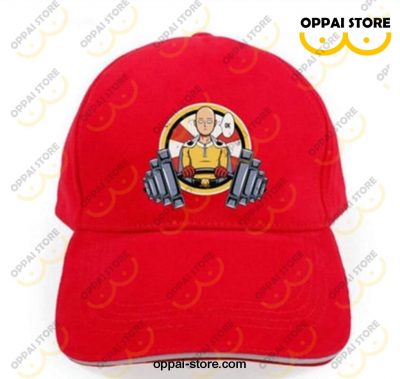 One Punch Man Saitama Gym Printed Baseball Cap Red