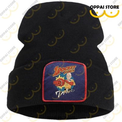 One Punch Man Saitama Hero Beanie Hat Black / China Size