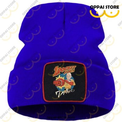 One Punch Man Saitama Hero Beanie Hat Blue / China Size