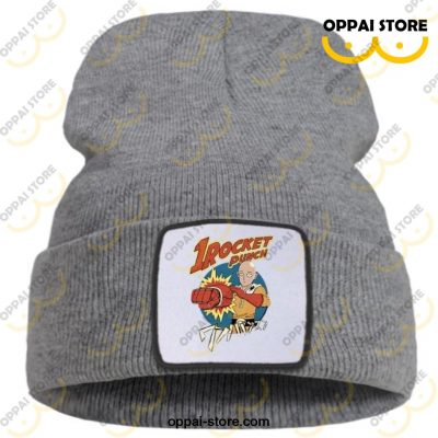 One Punch Man Saitama Hero Beanie Hat Gray / China Size