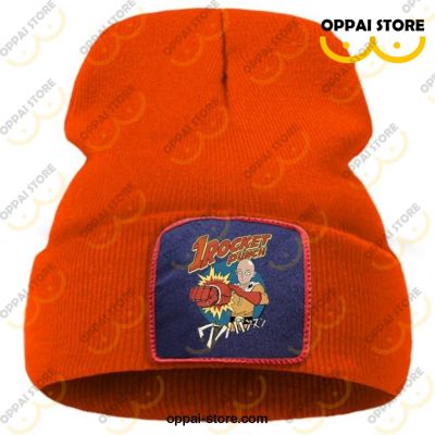 One Punch Man Saitama Hero Beanie Hat Orange / China Size