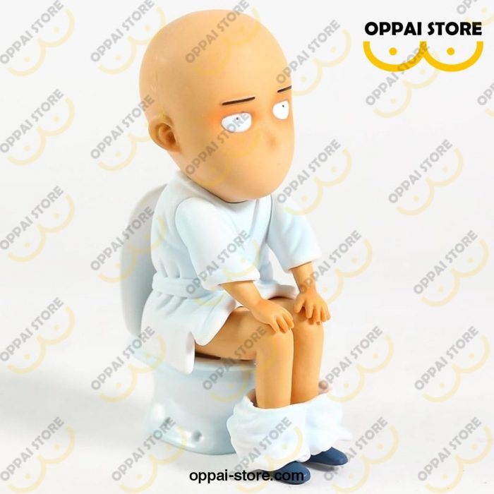 One Punch Man Saitama Sensei Sitting On The Toilet Pvc Figure