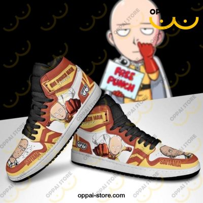 One Punch Man Sneakers Saitama Funny Face Custom Shoes - Ladonest