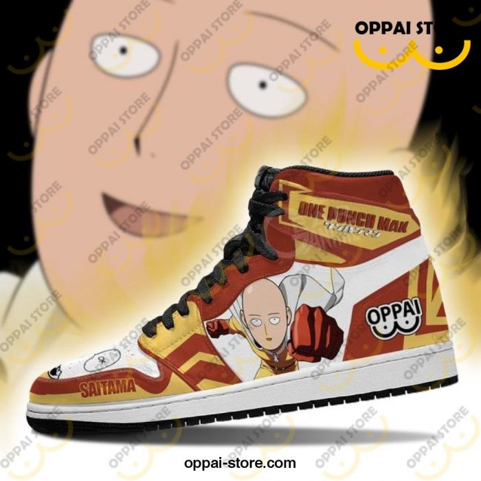 One Punch Man Sneakers Saitama Funny Face Custom Shoes - Ladonest