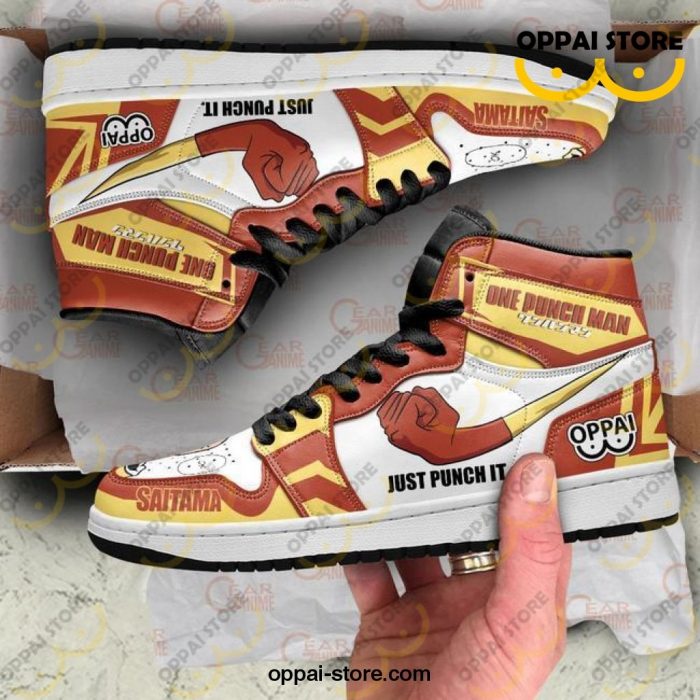 Saitama Just Punch It Sneakers One Punch Man Anime Shoes MN10 - Ladonest