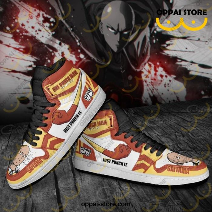 Saitama Just Punch It Sneakers One Punch Man Anime Shoes MN10 - Ladonest