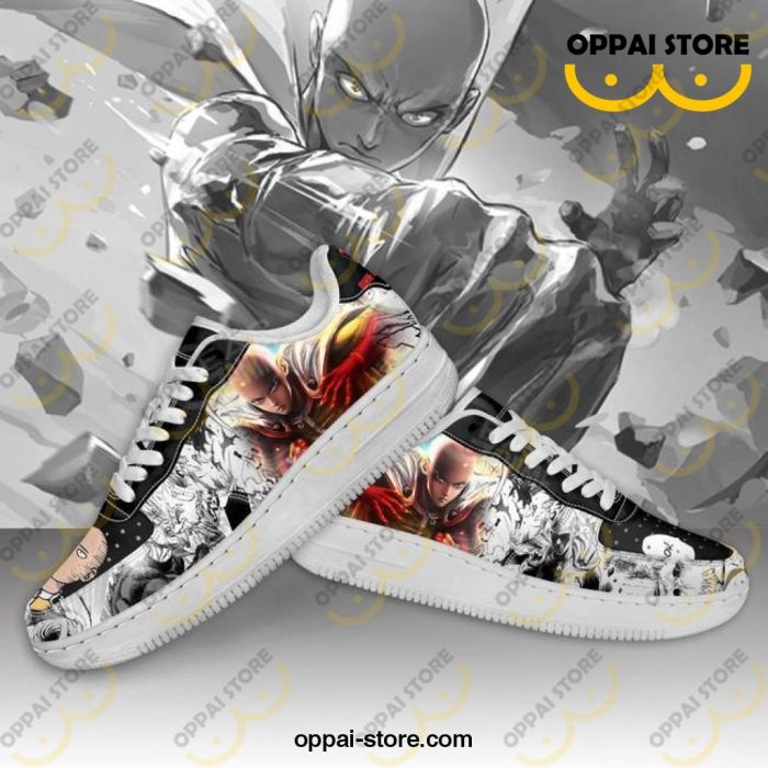 Saitama One Punch Man Air Force Sneakers Anime Custom Shoes - Ladonest