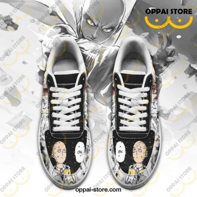 Saitama One Punch Man Air Force Sneakers Anime Custom Shoes - Ladonest