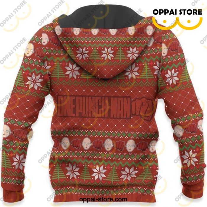 Saitama Oppai Ugly Christmas Sweater One Punch Man Anime Xmas Gift - Ladonest