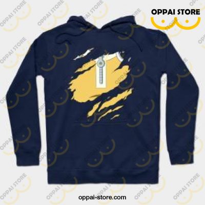 Saitama Rip Hoodie Navy Blue / S