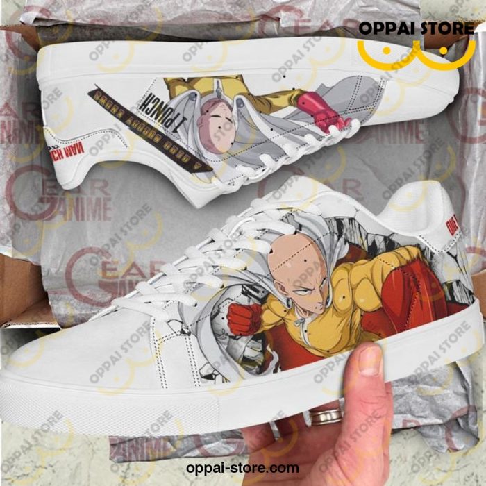 Saitama Skate Shoes One Punch Man Custom Anime Shoes PN11 - Ladonest