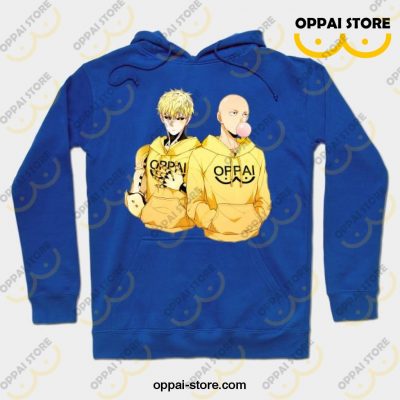 Saitama Vs Genos Hoodie Blue / S