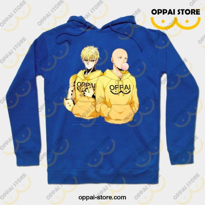 Saitama Vs Genos Hoodie Blue / S