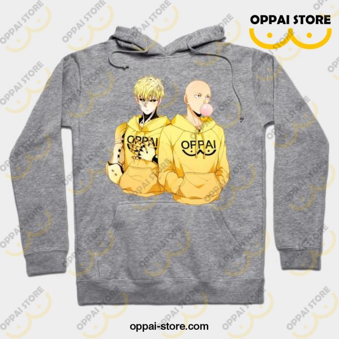 Saitama Vs Genos Hoodie Gray / S