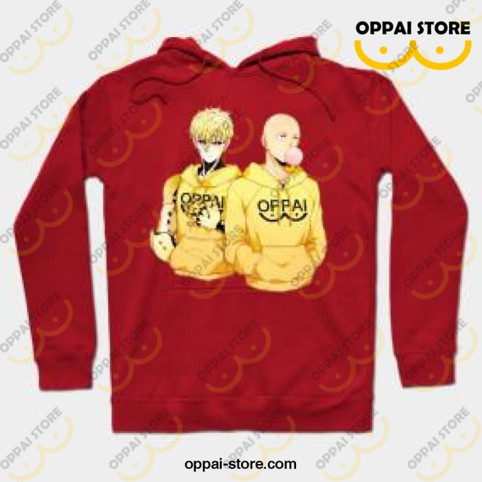 Saitama Vs Genos Hoodie Red / S