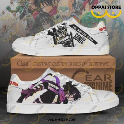 Sonic Skate Shoes One Punch Man Custom Anime Shoes PN11 - Ladonest