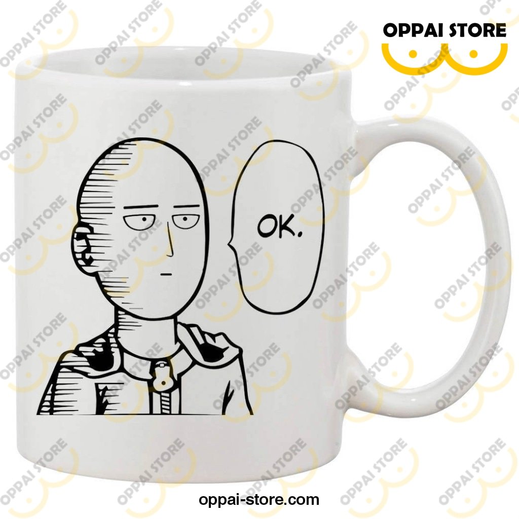 “Saitama One Punch Man Ok” Ceramic Mug