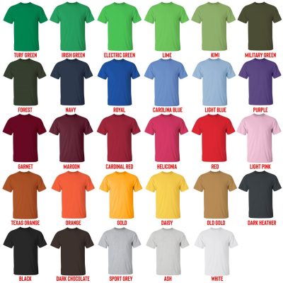 t-shirt color chart